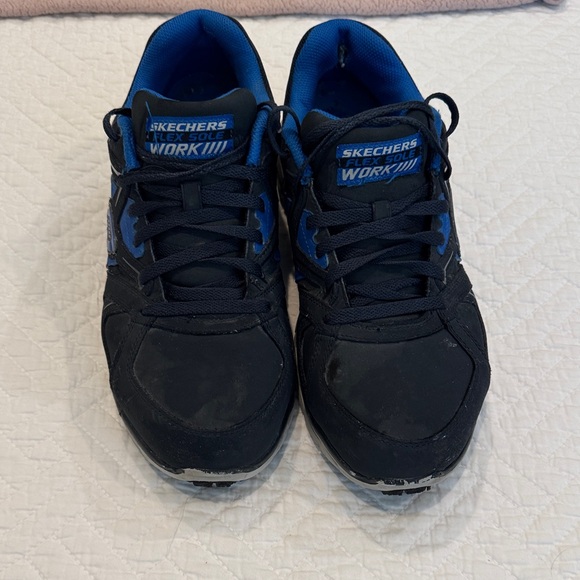 Skechers Other - Skechers Men's Black and Blue work sneakers with alloy toe ( safety shoes )